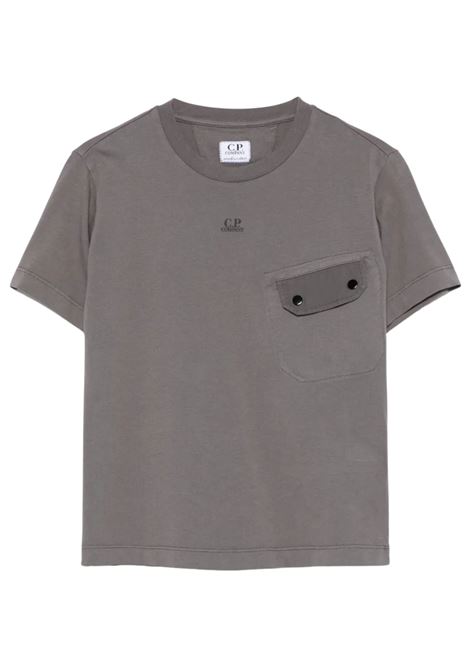 T-shirt bambino grigia in cotone CP COMPANY | CUM00NLACGRIGIO